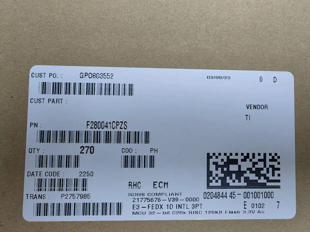 F280041CPZS MCU 32 Bit Microcontrollers With 100MHz FPU 128kb Flash